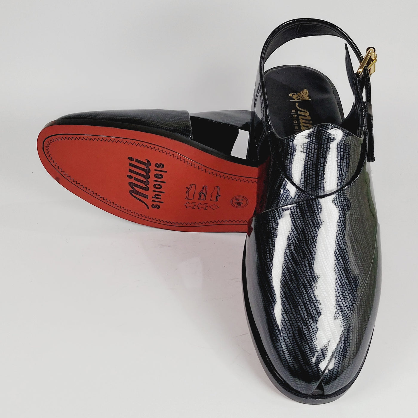 Peshwari Patent Sandals \42006