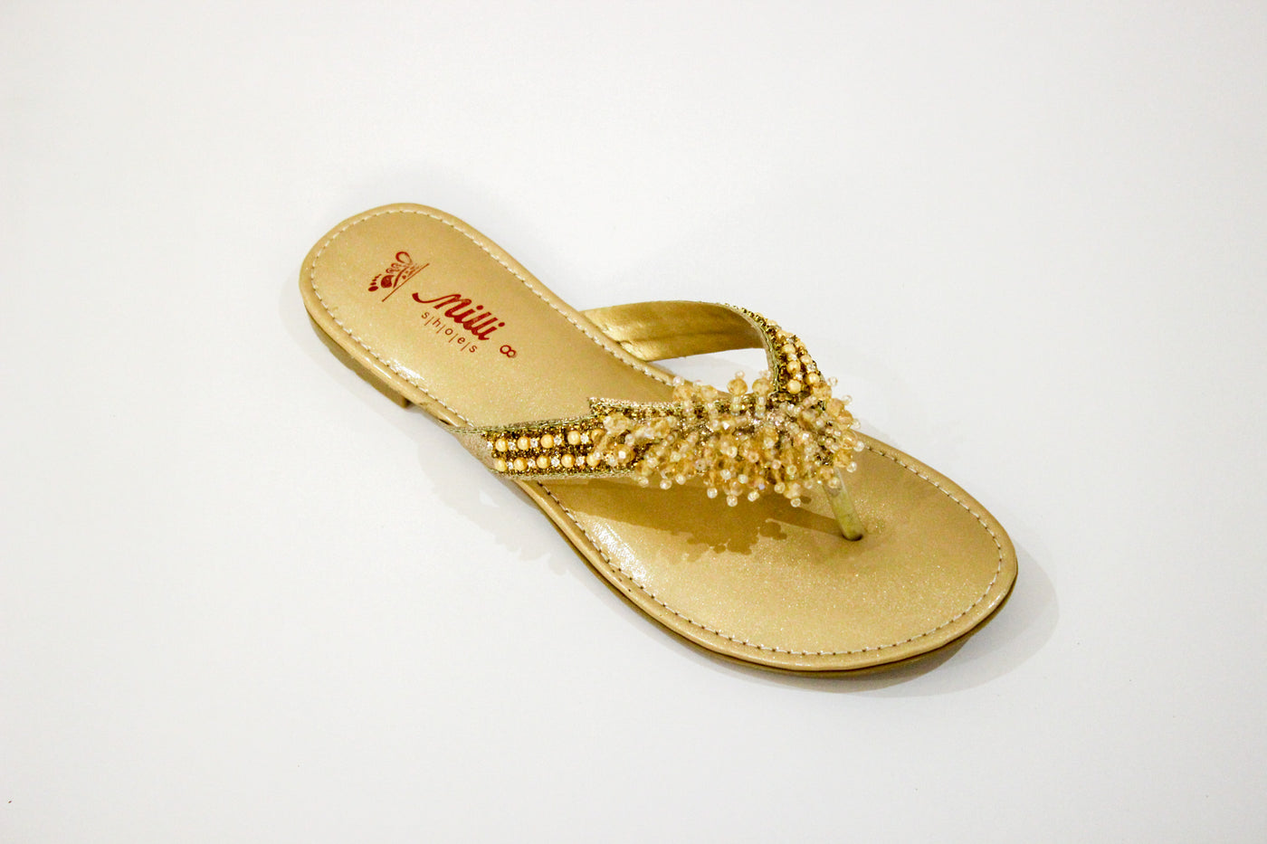 Golden Fancy Flat Slipper-4529