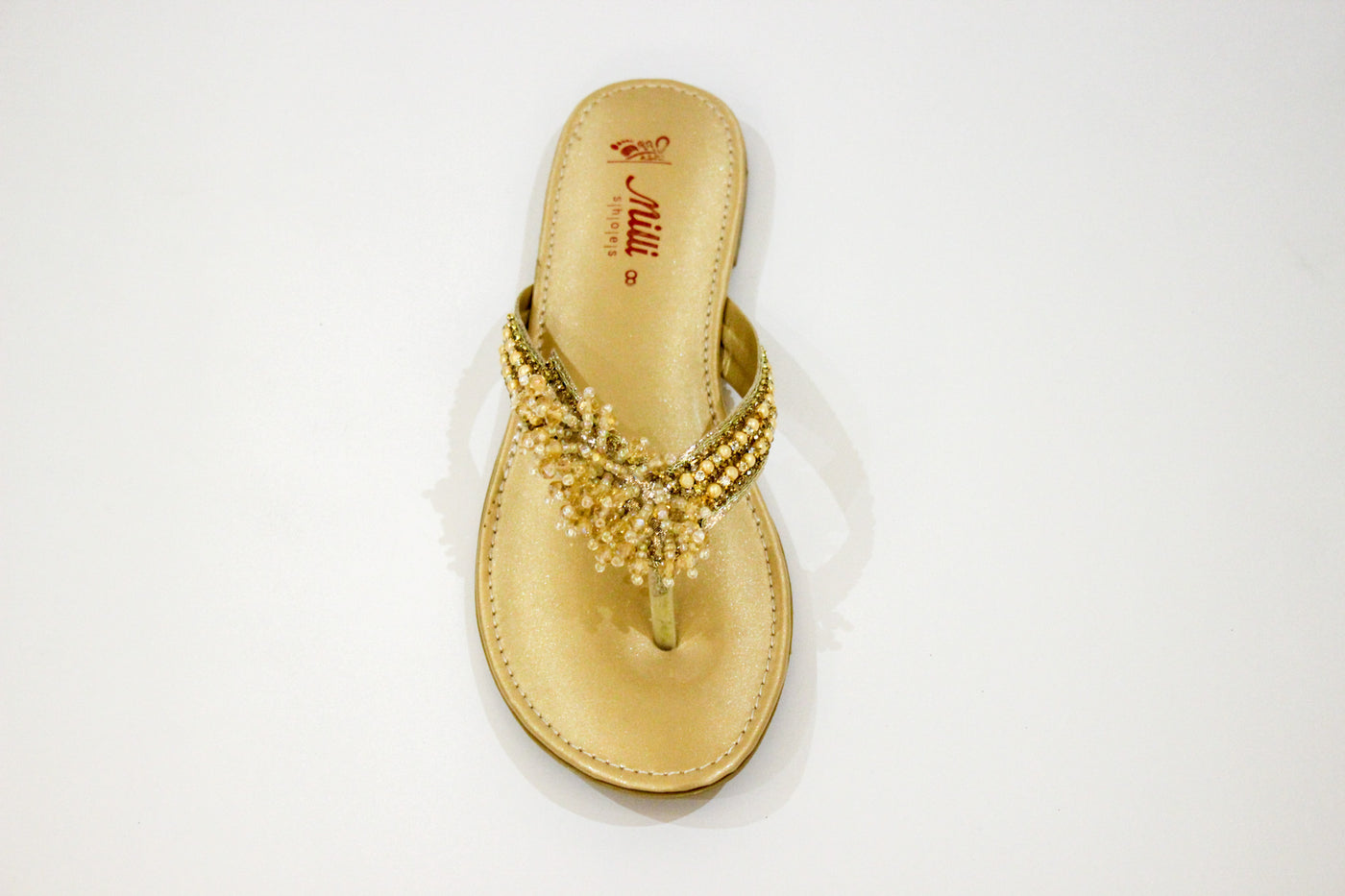 Golden Fancy Flat Slipper-4529