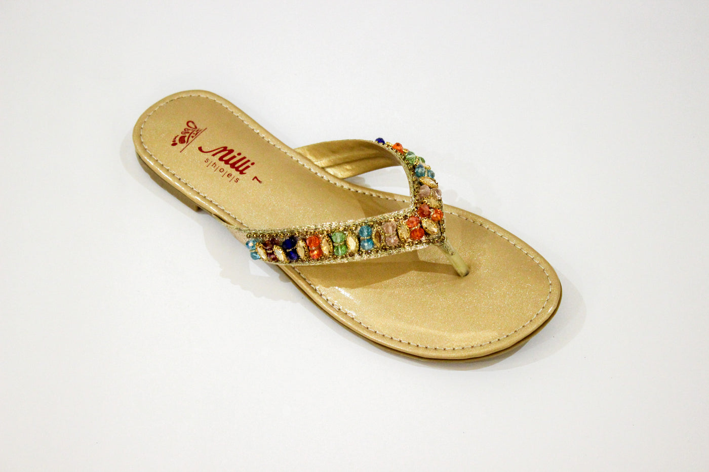 Golden Fancy Flat Slipper-4531