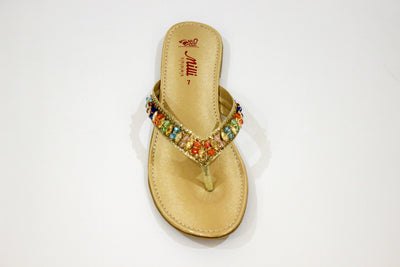 Golden Fancy Flat Slipper-4531