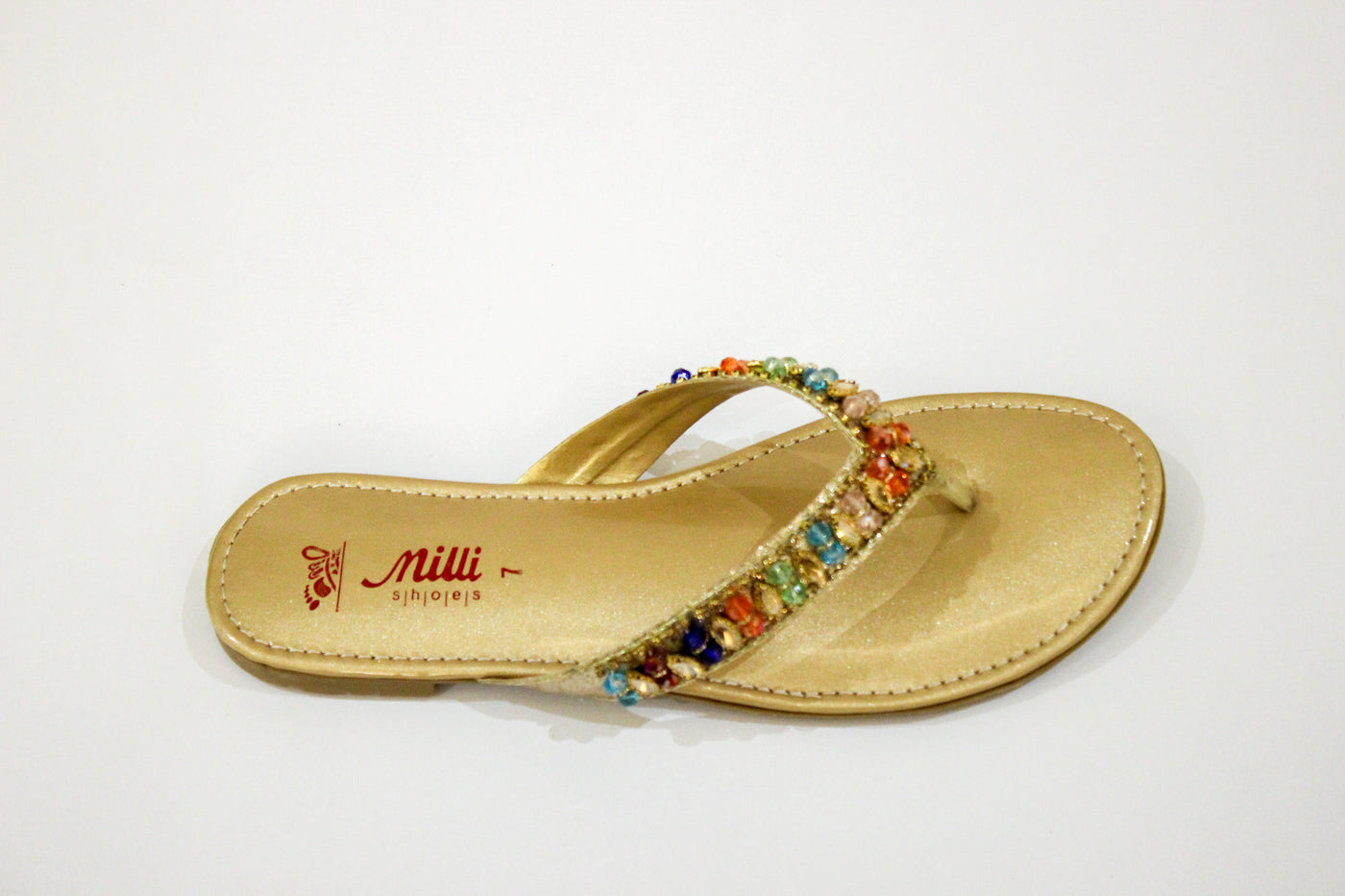 Golden Fancy Flat Slipper-4531