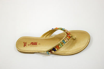Golden Fancy Flat Slipper-4531