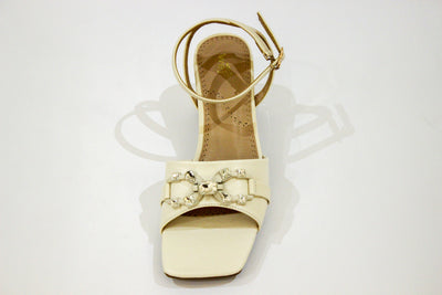 White Block Heel Sandal-12105