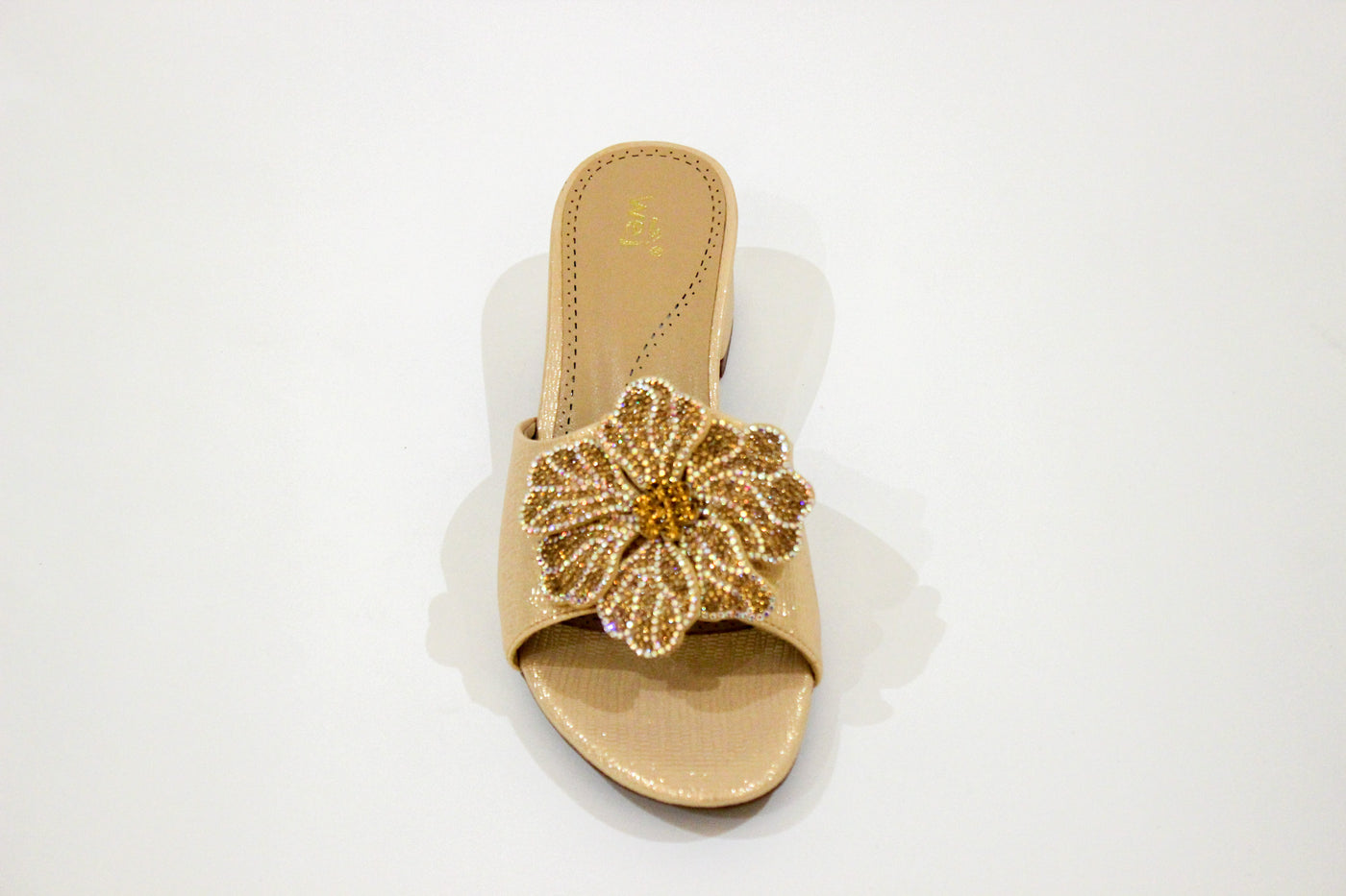 Pink Fancy Block Heel Slipper-12109
