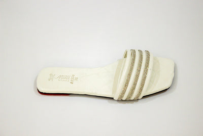 White Flat slipper-343