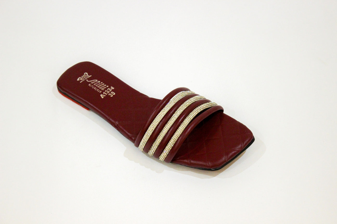 Maroon Flat slipper-343