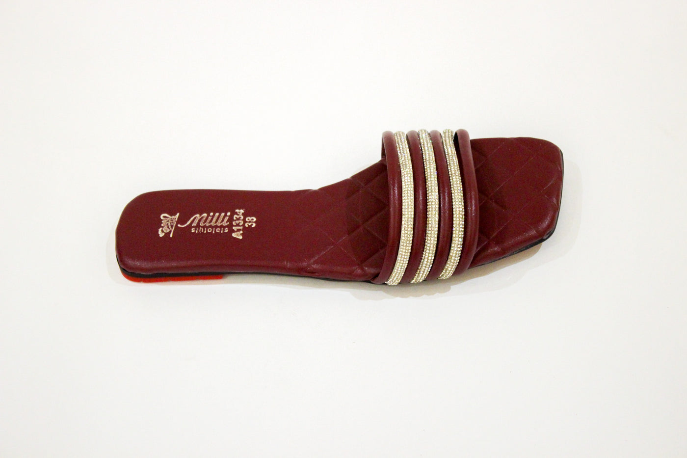 Maroon Flat slipper-343