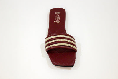 Maroon Flat slipper-343