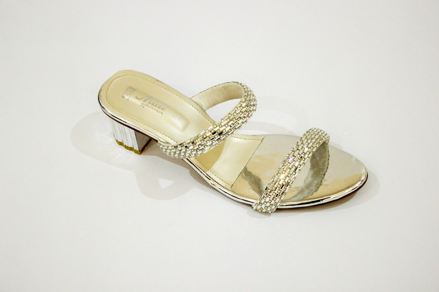Silver Fancy Heel Slipper-571