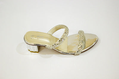 Silver Fancy Heel Slipper-571