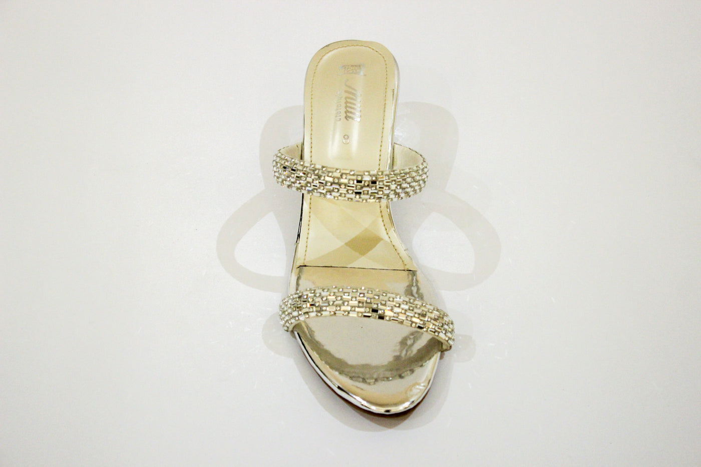 Silver Fancy Heel Slipper-571