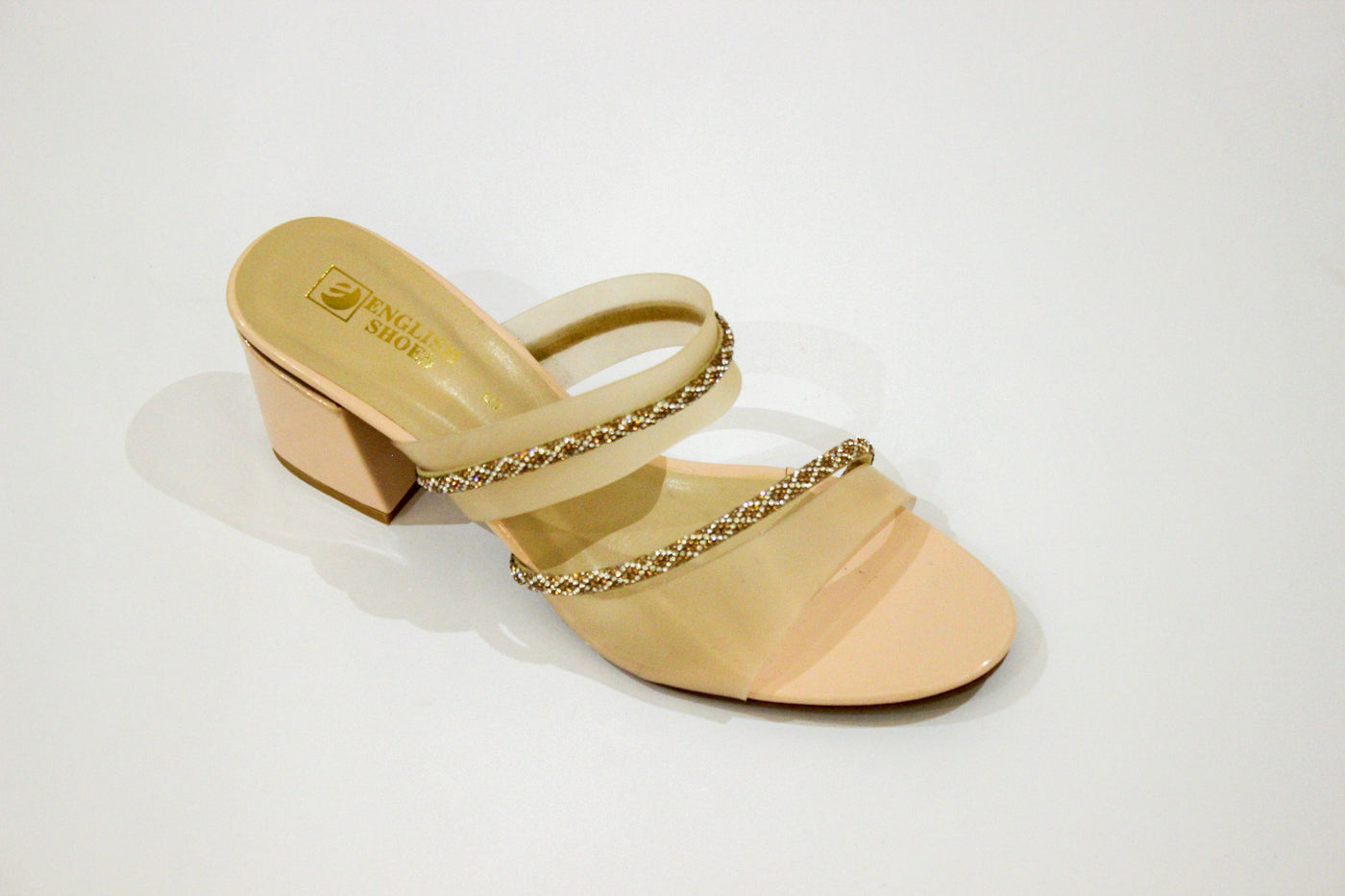 Pink Fancy Block Heel Slipper-337