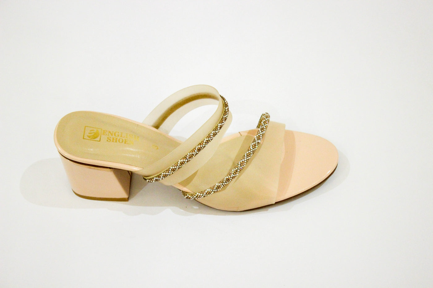 Pink Fancy Block Heel Slipper-337