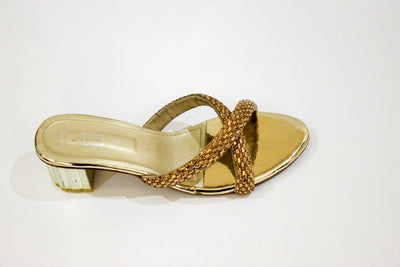 Golden Fancy Heel Slipper-581