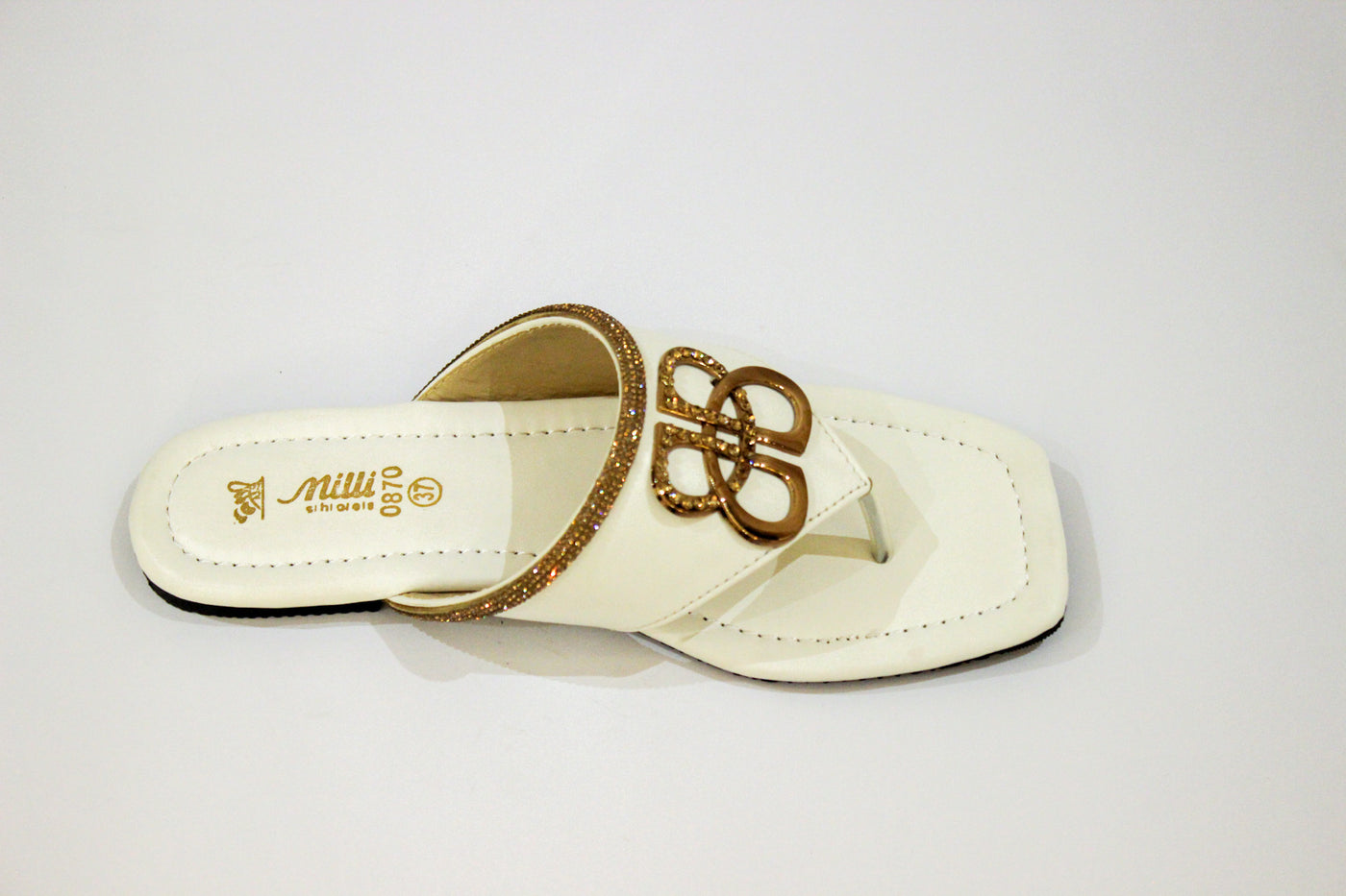 White Flat Kholapuri-4538