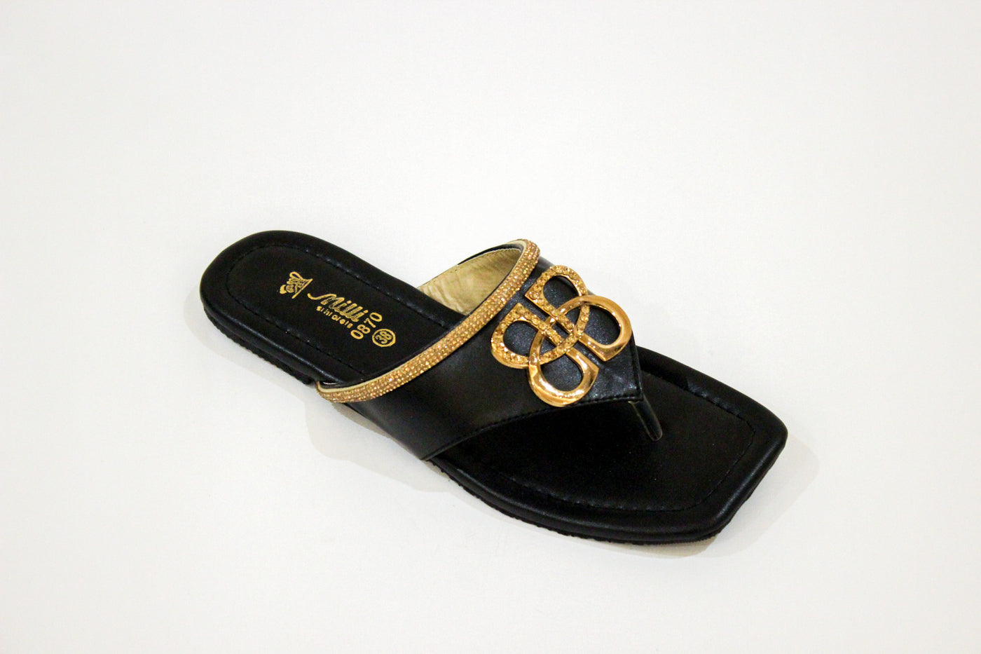 Black Flat Kholapuri-4538