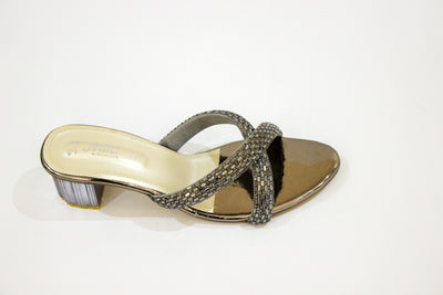 Gray Fancy Heel Slipper-581