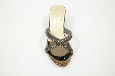 Gray Fancy Heel Slipper-581