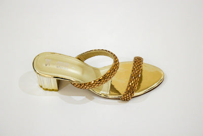 Golden Fancy Heel Slipper-571