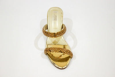 Golden Fancy Heel Slipper-571