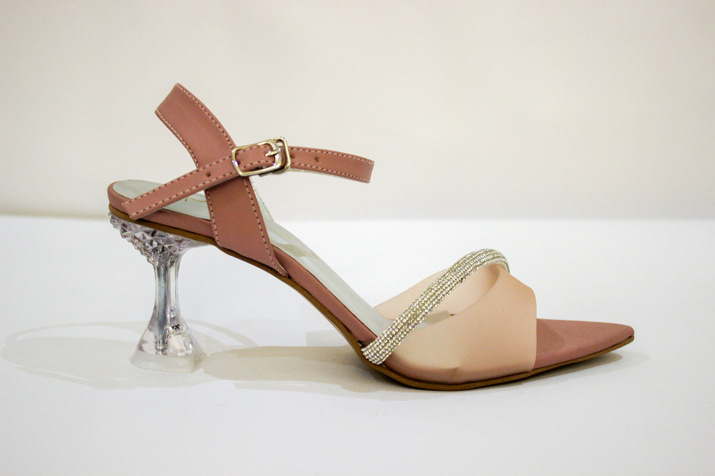 Pink Fancy Heel Sandal-3553
